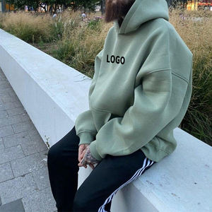 Manufacturers Plain Custom Printed Logo Drop Shoulder Thick <b>Men</b> <b>Oversized</b> Casual <b>Hoodie</b> - Product Image 3