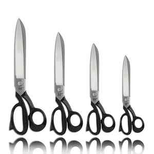 Tijeras profesionales de sastre moldeadas en negro para corte de patrón de cuero de tela-Confección doméstica - Product Image 1