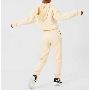 ชุดวอร์ม2ชิ้นสำหรับผู้หญิงชุดวอร์มกางเกงขากว้างและมีฮู้ด - Product Image 3