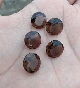 คุณภาพสูง 100% ธรรมชาติเหลี่ยมเพชรพลอยทรงกลมสีน้ําตาลควอตซ์ควอตซ์หลวมอัญมณีขนาดที่ผ่านการสอบเทียบของแท้สําหรับการใช้เครื่องประดับ - Product Image 3