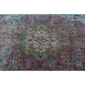 Vintage 5.9x9.5 ft Rug, Large Turkish Rug, <b>Brown</b> Solid <b>Wool</b> Rug - Product Image 5