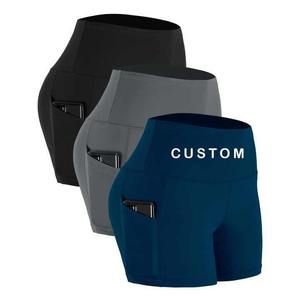 Pantalones cortos de yoga con estampado personalizado para mujer Pedido a granel de ropa deportiva - Product Image 1