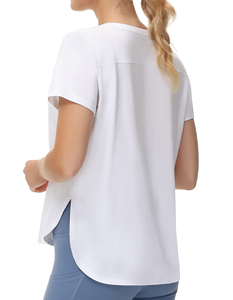 T-shirts de sport pour femmes minces de qualité supérieure vêtements de sport T-shirt pour femmes course à manches courtes T-shirts Fitness vêtements pour femmes - Product Image 3