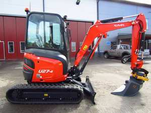 Miniexcavadora Kubota U27-4 con Motor EURO 5, Excavadora Compacta con Brazo Oscilante para Construcción, Paisajismo y Trabajos de Servicios Públicos - Product Image 3