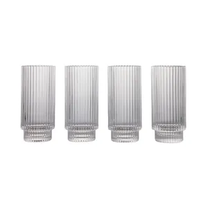 Juego de 4 Vasos Altos para Cócteles Modernos Personalizados VINGA York, Aptos para Lavavajillas, para Fiestas, Producto Premium - Product Image 1