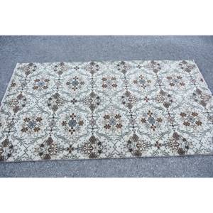 พรมขนสัตว์6.5ft สีเบจสีน้ำตาลคลาสสิกขนาด3.7 x แบบตุรกีดีไซน์แบบเย็บปะติดสำหรับทางเข้าห้องนั่งเล่นหรือห้องนอน - Product Image 3