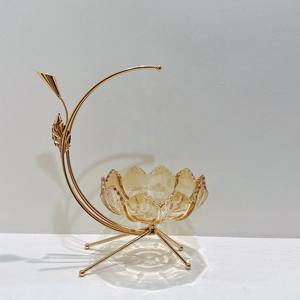 Cuenco Decorativo con Forma de Flor y Base de Luna, Ideal para Decoración del Hogar, Exhibición en Mesa de Centro y Estilo de Lujo, Venta al por Mayor desde India - Product Image 1