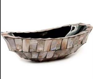 Cuenco de forma ovalada de plata decorativa 2025 para mesa, vajilla de boda, cuenco de frutas de Metal, aluminio fundido - Product Image 4