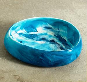 Bol et plat de service en résine polie artisanale - Passe au lave-vaisselle, personnalisable, design européen moderne pour la maison et les fêtes - Product Image 4