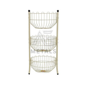 Étagère de rangement pour fruits et légumes en métal à 3 niveaux de haute qualité, réglable, multifonctionnelle, moderne, pour la cuisine - Product Image 3