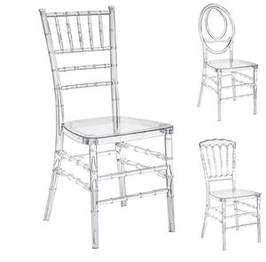 كراسي شيافاري نابليون الشفافة المصنوعة من الراتنج بالجملة كراسي الزفاف والحفلات تيفاني شيافاري أكريليك شفاف للفنادق - Product Image 1