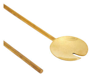 Servidores de ensalada de acero inoxidable pulido dorado mate para utensilios de cocina, vajilla, Hotel y restaurante, artículos de cocina de lujo para el hogar - Product Image 2