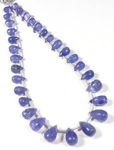 High Quality Blue Garnet Loose Gemstones Polished Teardrop Beads 9.5'' Strand 7-11.5mm Natural Smooth <b>African</b> Heat Treated 70 - Product Image 6