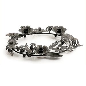 เชิงเทียนโลหะโบราณตกแต่งทำด้วยมือเชิงเทียนเชิงเทียนเชิงเทียนแบบตั้งพื้นในสวน - Product Image 3