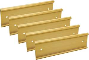 Porte-plaque de nom en laiton traditionnel, montage mural, plaques de porte de bureau, fabricant OEM, finition antique plaquée or - Product Image 6