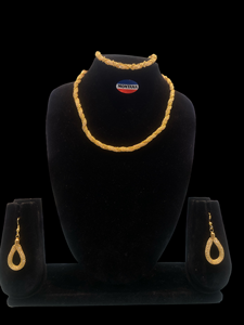 Conjunto de aleación de oro Vintage, collar de cadena de eslabones de malla ancha, pulsera para bodas, fiestas, regalo de fiesta de boda de moda - Product Image 3