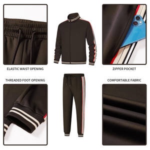 Conjunto de chándal de lana Unisex de algodón grueso para correr para hombre con logotipo personalizado estampado liso con capucha Joggers transpirable gimnasio chándales para hombre - Product Image 4