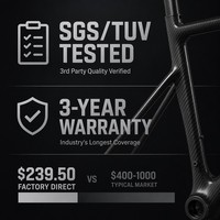 Cadre de VTT en fibre de carbone 1,2 kg 29er Hardtail avec passage interne des câbles, axe traversant, logo OEM personnalisé, fourniture directe usine