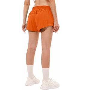 กางเกงเอวปานกลางสำหรับสตรีสีส้มทำจากโพลีเอสเตอร์100% ตามสั่งราคาที่ดีที่สุด - Product Image 2