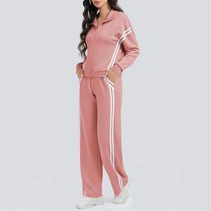 Ensemble de survêtement pour femme à deux pièces, coupe ajustée, à capuche, imprimé personnalisé, avec chemise à manches longues et pantalon - Product Image 5