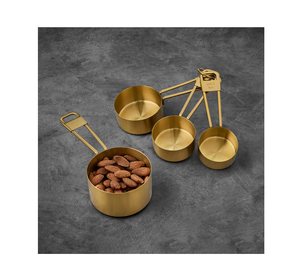 Vente chaude : cuillère à mesurer en laiton, design exclusif, 4 pièces, cuillère à mesurer artisanale, cuillère à mesurer pour la cuisine - Product Image 6