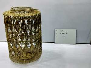 Gold Cylinder Shape Wax Light Hanging <b>Tealight</b> for Christmas Home Decoration Living Room and Table Decor High Quantity in Bulk - Product Image 3