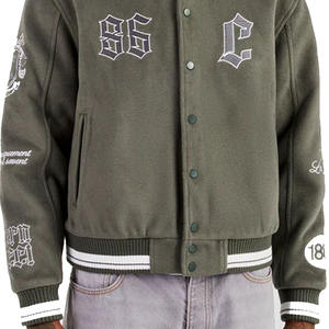 Chaquetas Varsity de Piel de Oveja Antibacterianas de Alta Calidad para Hombre y Mujer, Nuevo Estilo con Cuello Alto, Todas las Tallas y Colores, Lana de Baja Densidad - Product Image 4