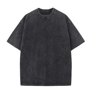 T-shirt en coton vert menthe surdimensionné pour homme, manches courtes, col rond, coupe décontractée, couleur unie, jersey tricoté, uni teint - Product Image 5