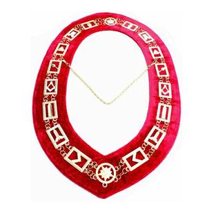 Craft District Grand Master 3D Design Chaîne Collier Maçonnique Or Bijoux Bleu Velours Support Logo Décoré Regalia Chaîne Collier - Product Image 4