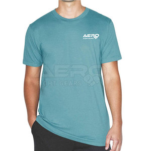 Camiseta cómoda de algodón 100% duradera y ajustada para hombre, tela de punto hecha en Pakistán con diseño liso informal - Product Image 1