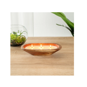 Bol à bougie en bois pour restaurant décor de table pour la maison festival de table bol à bougie en bois de noël - Product Image 6