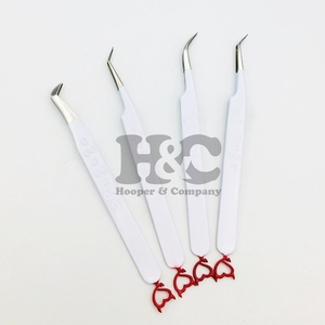 Pince à épiler professionnelle de qualité supérieure en forme de cœur, en acier inoxydable durable, pointe OEM, pour cils de vison, adhérence minimale forte - Product Image 4