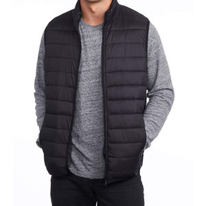 Chaleco Acolchado Informal de Invierno Resistente al Agua, Relleno de Plumón, Alta Calidad, Talla Personalizable, Acolchado con Burbujas, Sin Mangas, para Hombre - Product Image 4