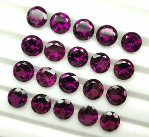Grenat Rhodolite pourpre naturel à facettes pierres précieuses en vrac 6-6mm VVS qualité coupe fantaisie amical OEM - Product Image 3