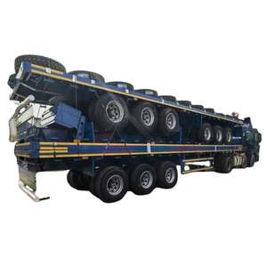 Semirremolque de Plataforma Plana de Acero Usado de 3, 4 y 5 Ejes, 12.5m, para Contenedores de 20 y 40 Pies, <5000kg - Product Image 1