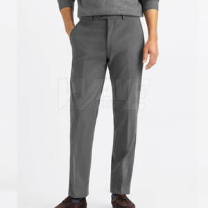 Vente en gros de pantalons habillés en molleton de coton avec logo personnalisé décontracté motif droit léger conception de toile mi service OEM disponible - Product Image 2