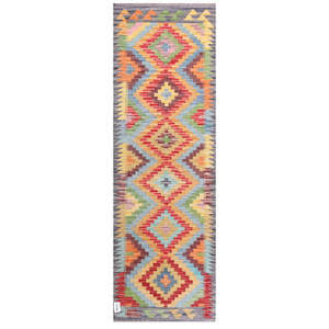 Alfombra Kilim de Maimana, Afganistán, 203 x 67 cm, Tapiz - Product Image 1