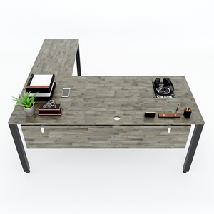 Système d'assemblage Trian Concept HCTA019 pour pieds de table en forme de L de 180x160 cm, design industriel pour hôtels - Métal, fer, bois massif, ABS - Product Image 3
