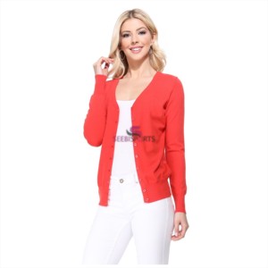 Cárdigan de punto de lana con cuello de pico para mujer, suéter de punto, ropa para otoño, 2022 - Product Image 1