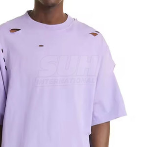 T-shirt ample uni imprimé et délavé pour homme, vêtement d'été, 100% coton, écologique, respirant, séchage rapide, fabriqué au Pakistan - Product Image 6