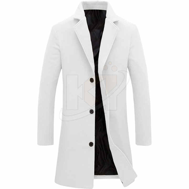 Thickened Woolen Mid-length Men’s Coat