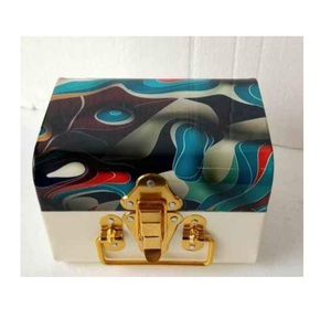 ชุดกล่องเก็บของเหล็กสไตล์วินเทจน้ำหนักเบาพร้อมที่จับครีมสีโรสโกลด์ล็อคได้สำหรับใช้ในบ้านบรรจุภัณฑ์ - Product Image 3