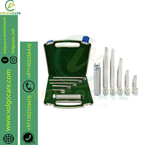 Juego de laringoscopio manual veterinario con 5 cuchillas Miller tamaño 75-210mm para intubación animal - Product Image 2