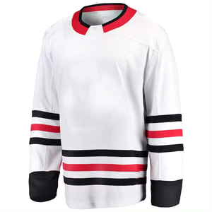 Nouveau maillot de hockey sur glace personnalisé par sublimation, design antibactérien, léger, 100% polyester, style sweat à capuche, lacets, service personnalisé OEM - Product Image 4