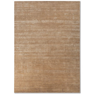 พรมขนสัตว์ผสมไหมถักมือสีเบจน้ำตาล Entropy รูปทรงสี่เหลี่ยมผืนผ้า สีพื้น สำหรับบ้าน รถยนต์ ห้องนั่งเล่น ห้องโถง ทางเดิน - Product Image 1
