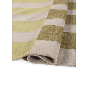 พรมขนสัตว์ทอลายตารางหมากรุกแบบกลับด้านได้ สีงาช้าง สำหรับบ้าน-ADWL-1314 - Product Image 2