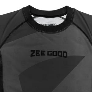 เสื้อแรชการ์ดดีไซน์ล่าสุด UPF50+ สำหรับผู้ชาย สีพื้น ไซส์ใหญ่ แห้งเร็ว แขนสั้น แบบรัดรูป พร้อมสีที่ปรับแต่งได้ - Product Image 3