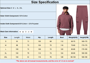350GSM Heavyweight No String Casual Sport Blank Pullover French Terry Conjunto de Sudadera con capucha para hombre y ropa deportiva Sudaderas con capucha personalizadas - Product Image 5