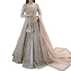 Robe de mariée élégante pour femmes, de haute qualité, traditionnelle indienne, longue, été, hiver, pour les fêtes de mariage, séchage rapide - Product Image 1