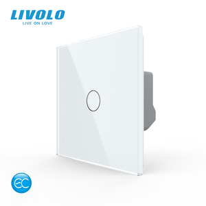 Interrupteur intelligent Matter 1 Gang 1 Voie, panneau en verre blanc, fil sous tension uniquement, compatible avec Alexa <span class=keywords><strong>Tuya</strong></span> <span class=keywords><strong>Aqara</strong></span> - Product Image 1